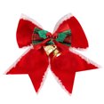thumbnail image 1 of CSChome Christmas Bow Pendant Colorful Ribbon -Knot Xmas Tree Hanging Ornament Handmade Craft Gift Merry Christmas Pendant with Bells Crisp Sound, 1 of 7