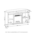 thumbnail image 2 of Furinno Jensen Corner TV Stand with Fireplace for TV up to 55 Inches, French Oak Grey, 2 of 6