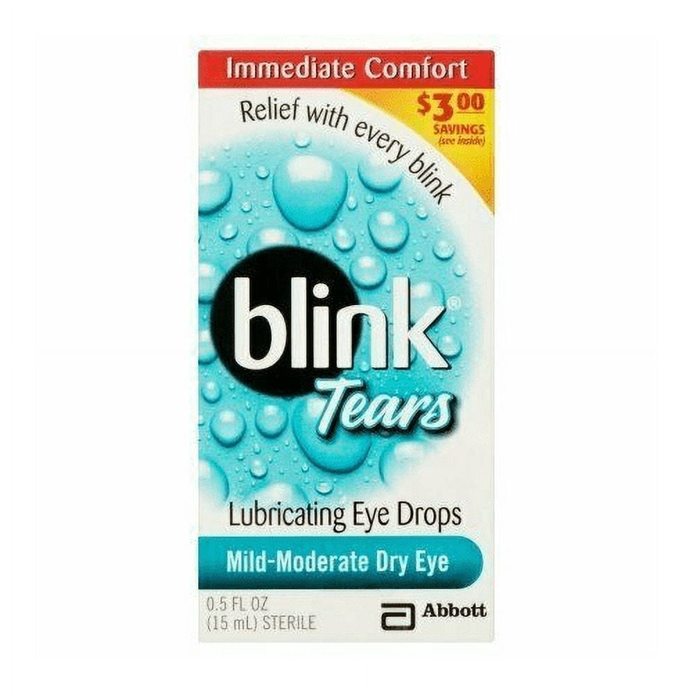 Blink Tears Lubricating Eye Drops Mild-Moderate Dry Eye 0.5 Fl Oz Sterile 6 Pack