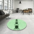 thumbnail image 4 of Ahgly Company Machine Washable Indoor Rectangle Transitional Mint Green Area Rugs, 5' x 8', 4 of 7