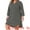 Black, variant on DARING DIVA Women's Plus Size Button Down V Neck 3/4 Sleeve Nightgown 1X Gray