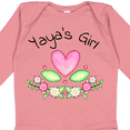 thumbnail image 4 of Inktastic Yaya's Girl Heart Flowers Girls Long Sleeve Baby Bodysuit, 4 of 5