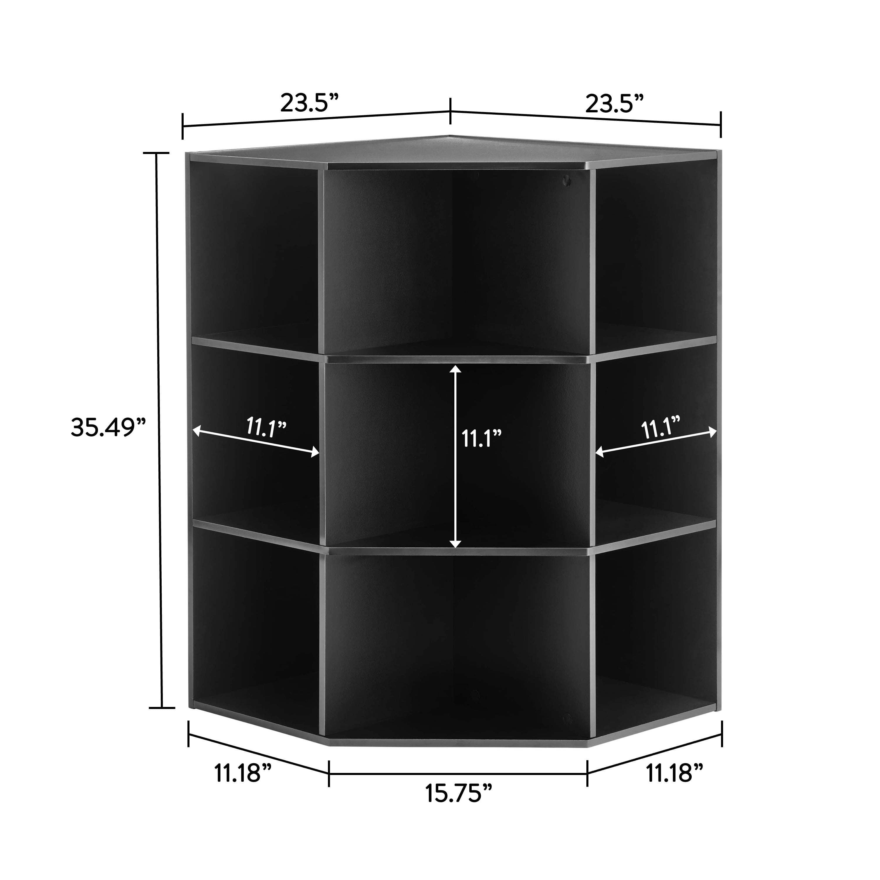 Mainstays Corner Cube Storage Organizer, Black