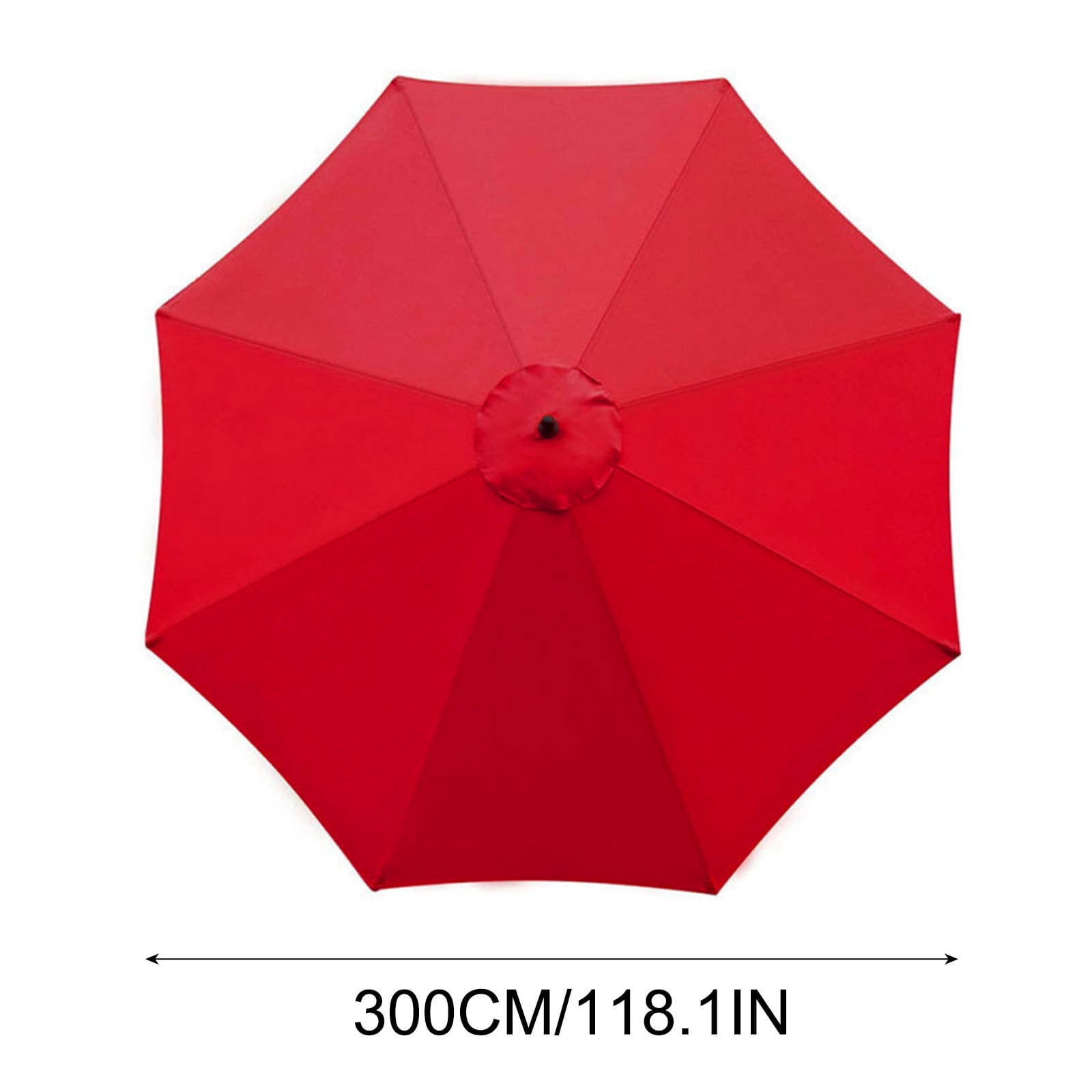 Outdoor Patio Umbrella with NO Push Button Tilt and Crank, Table Umbrellas 8 Sturdy Sun Umbrella Replacement Cloth 118 Inch Diameter With 8 Bones Ribs Waterproof for Pool,Market,Terrace,Beach
