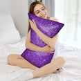 thumbnail image 3 of KLL Glitter Purple Pattern Silk Pillowcase for Hair and Skin Standard Size 20"X 30" Soft Breathable Pillow Covers for Sleeping, 3 of 7