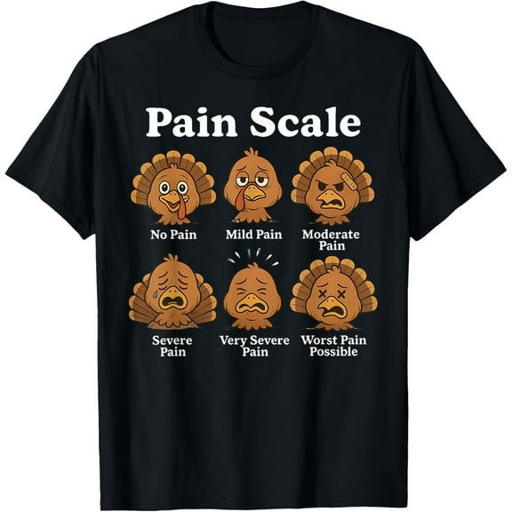 Turkey Pain Scale Nurse Thanksgiving Fall Nursing School T-Shirt TShirt