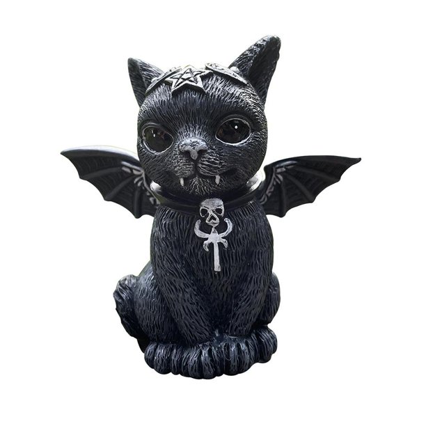 Gato, Adornos Artesanales De Resina De Gato De Halloween, Escultura De Animales Para Estanterías, Patio Trasero, Balcón Eigraketly HA041890-01