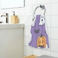 thumbnail image 3 of Yayeee 100% Cotton Hand Towels for Bathroom 16" x 28" Soft Absorbent Kitchen Towel, Halloween Ghosts Purple, 3 of 7
