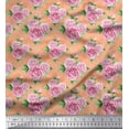 thumbnail image 1 of Soimoi Cotton Cambric Fabric Check,Leaves & Rose Floral Print Fabric by The Yard 42 Inch Wide, 1 of 3