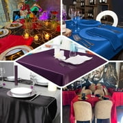 Efavormart Rectangle Satin Tablecloth, 60x102 Smooth Oblong Washable Table Cloth, Decorative Silky Fabric Table Cover for Wedding, Party, Banquet- Gold