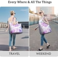 thumbnail image 5 of 22 Inch Oversized Travel Bag Lightweight Canvas Weekender Duffel with Multi Pockets, Animal Print, 5 of 5