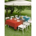 thumbnail image 4 of Outdoor Tablecloth with Umbrella Hole for Patio/Picnic/Party/Camping, Red Teal Orange Ombre Waterproof Table Cloth Rectangle Table Cover Washable, Modern Art Aesthetics Abstract (60"x 102"), 4 of 8