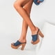 thumbnail image 4 of Sandalias de tacón de cuña Sandalias de color sólido con boca de pez de fondo grueso para mujer Wmkox8yii  ytu1362, 4 of 7