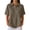 Brown, variant on Polo Shirts for Women Short Sleeve Waffle Knit Polos Tshirts Collared 4-Button Tops Business Casual Loose Athletic Tunics Tees Brown L