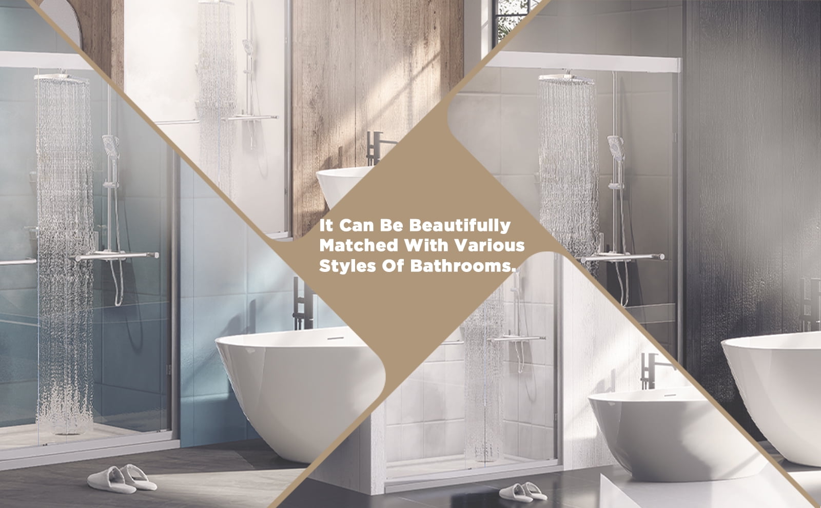Aukfa 56-60" W x 60" H Double Sliding Shower Door, Aluminum Frame Explosion Proof Film,1/4", Brushed Nickel