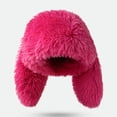 thumbnail image 4 of Women’s Warm Plush Winter Hat, Fluffy Cartoon Bunny Ear Knit Beanie For Cold Weather, 4 of 5
