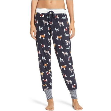 P.J. Salvage Womens Dogs Wearing Sweaters Pajama Lounge Pants Blue Small Walmart