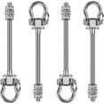 thumbnail image 2 of Albo 4 Pack Heavy Duty Swing Hangers – 7 Inch, 304 Stainless Steel, 1800 lbs Swivel Hooks for Porch, Punching Bag, Hammock, Yoga, Gym, Playground, Ceiling Mount for Wood & Concrete Indoor Outdoor, 2 of 8
