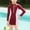 Z02#Wine, variant on Toddler Bathing Suits Beachwear Girls' Floral Long Sleeve Half Zip Skirt Style Fashion Triangular Swimsuit Lightweight,Trendy,and for Beach