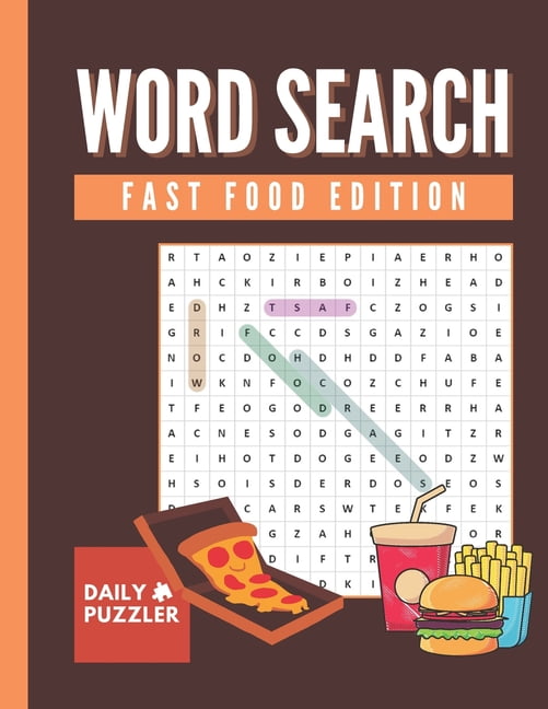 Fast Food Word Search Large Print Word Search Puzzle Book for Adults