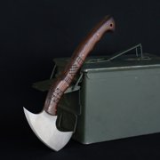 Forged Camping Hatchet 13.77, Camp Axe w/ Engraved Handle, Functional Axe