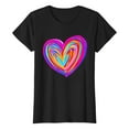 thumbnail image 4 of Baqcunre Valentine'S Day Shirts For Women New Summer Simple Love Printed Round Neck Short Sleeved T Shirt Casual Top(Black S-3XL),Womens Tops Graphic Tees For Women Shirts For Women Womens Clothes, 4 of 4