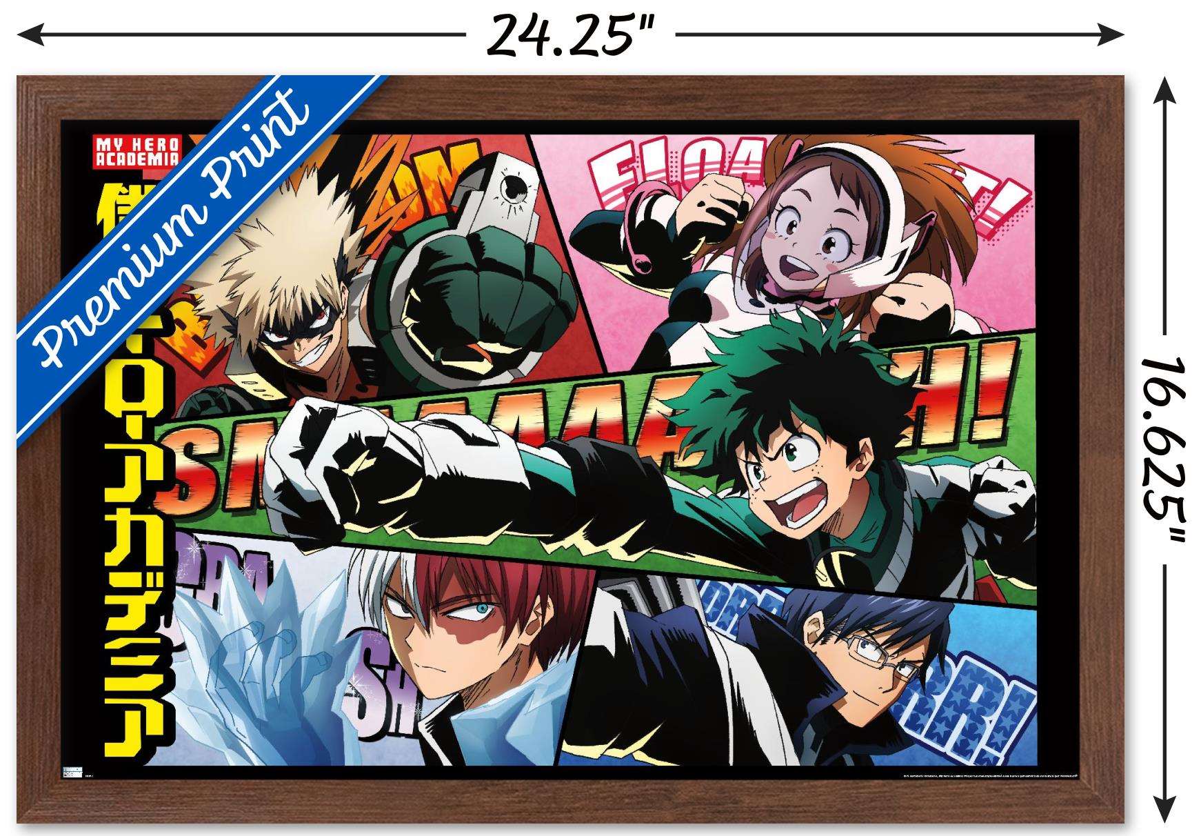 My Hero Academia - Comic Wall Poster, 14.725" x 22.375", Framed