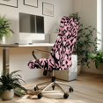 thumbnail image 3 of FKELYI Pink Leopard Print Office Chair Cover Removable Computer Chair Slipcover Washable Swivel Rotating Boss Chair Protector for Armchair Home Decoration, Large, 3 of 6