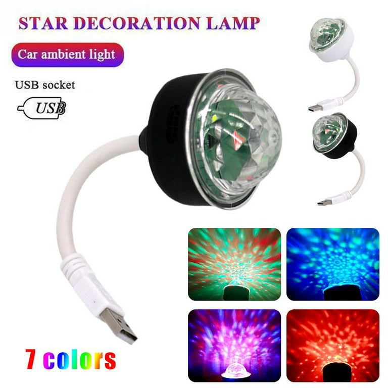 USB Car Atmosphere Star Light Mini LED Projection Lamp-Star Night-Colorful  