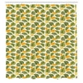 thumbnail image 3 of Ambesonne Leaves Shower Curtain, Monstera Leaves and Blossom, 69"Wx75"L, Olive Green Pale Yellow, 3 of 5