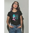 thumbnail image 2 of Beautiful Mermaid Hair Don't Care Women Black T-Shirt, Female Small, 2 of 4