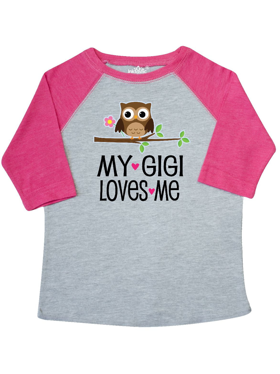 inktastic My Gigi Loves Me Girl Owl Toddler T-Shirt 