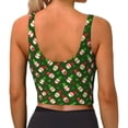 thumbnail image 4 of Picia Gnomes In Caps Sports Bra for Women,Padded Strappy Sports Bras Medium Support Yoga Bra with Removable Cups,Running Yoga Bra-Large, 4 of 9