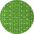 thumbnail image 1 of Ahgly Company Indoor Round Abstract Green Modern Area Rugs, 4' Round, 1 of 4