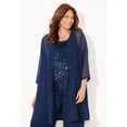 thumbnail image 4 of Catherines Women's Plus Size 3-Piece Sequin Tank Pant Suit, 4 of 4
