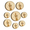 thumbnail image 1 of Chess Piece Black Bishop Wood Buttons for Crochet Knitting Sewing DIY Craft - Various Sizes (8pcs), 1 of 7