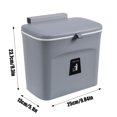 thumbnail image 4 of Muyoka Cubo de Basura Colgante Cubo de Basura Montado en la Pared, Puerta de la Basura de la Cocina Soporte de Residuos del Armario con Tapa Cubo de Basura de Plástico Gris Cubo de Basura Gran Capacid Muyoka Hogar, 4 of 7