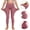 Watermelon Red, variant on ATOGUTA Girls Leggings With Pocket Summer Yoga Pants Stretchy Opaque Activewear for School & Sports Size 4T-13, Purple