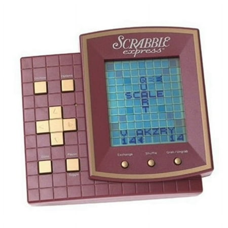 Scrabble Express Electronic Handheld Game, 4 Games, Travel-Friendly