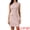 Pink, variant on Women's Mid-Length Sleeveless Boat Neck Work Sheath Dresses L Brown