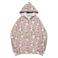 thumbnail image 5 of Moxiu Halloween Ghost Sweaters for Women Hoodies Long Sleeve Oversized Hooded Sweatshirt Spooky Season Pullover Tops Khaki,XXL, 5 of 5