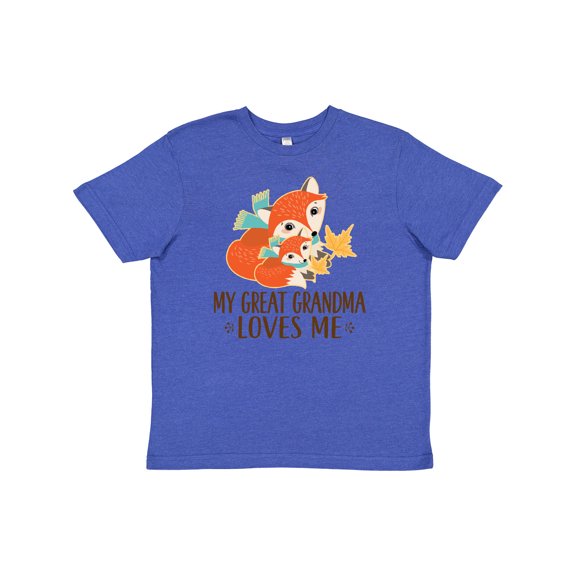 Inktastic My Great Grandma Loves Me Fox Youth T-Shirt