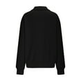 thumbnail image 6 of BiZtdJrK Womens Quarter Zip Sweatshirts Lapel Collar Waffle Pullover Tops Lightweight Casual Fall Fashion Outfits Black XXL, 6 of 10