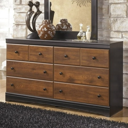 UPC 024052170474 product image for Ashley Aimwell 6 Drawer Wood Double Dresser in Brown | upcitemdb.com