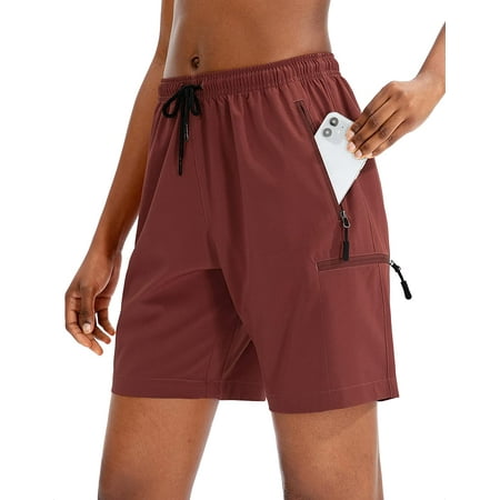 SANTINY Women's Hiking Cargo Shorts Quick Dry Lightweight Summer Shorts