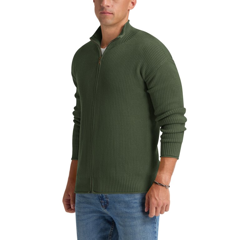 Iceglad Men's Full-Zip Mock Neck Cardigan photo 4