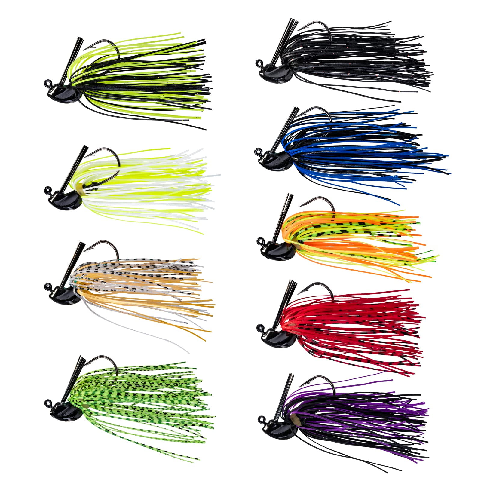 Goture Bass Jigs with Weed Guard Fishing Jigs Silicone Skirts Flipping Jigs Swim Jig Streamlined