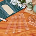 thumbnail image 4 of 1set 5sets 5 styles Transparent Acrylic Clay Thickness Ruler Modeling Tools for Ceramic Craft Making Clear 180x22x2~6mm 1style/set, 4 of 5