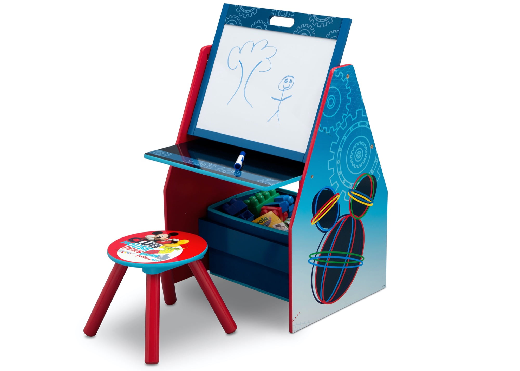 Disney Mickey Mouse Easel and Play Station by Delta Children, Greenguard Gold Certified