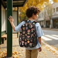 thumbnail image 6 of Mushroom and Moon Black Pattern 17" School Backpacks for Teens,Waterproof Oxford Fabric,S-Shape Padded Straps for School,Travel,Hiking,Camping, 6 of 6